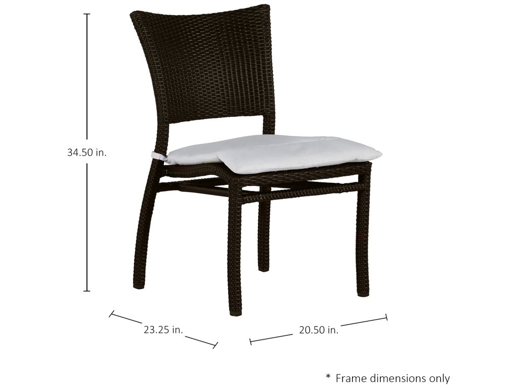 Skye Woven N-Dura Resin Wicker Stackable Outdoor Side Chair - image 1