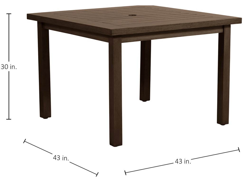 Club Aluminum Square Outdoor Table - image 1