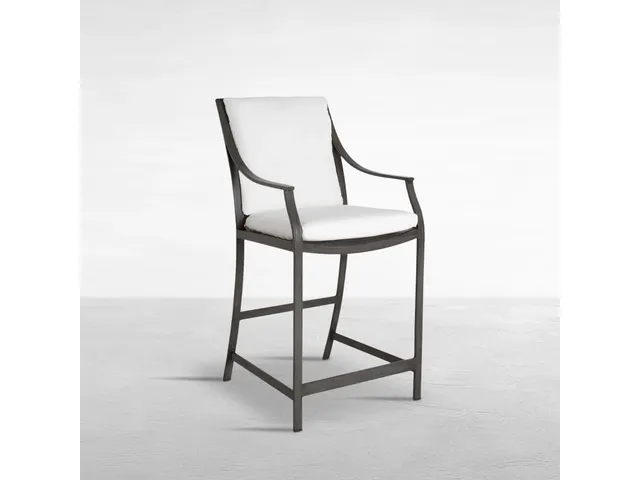 Monaco Wrought Aluminum Outdoor Counter Stool 43.75 in.