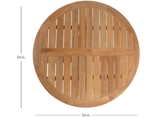 Club Teak 54 In. Round Outdoor Table Top - Alternative View