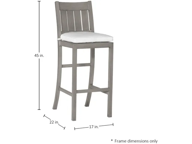 Club Wrought Aluminum Outdoor Bar Stool - Alternative View