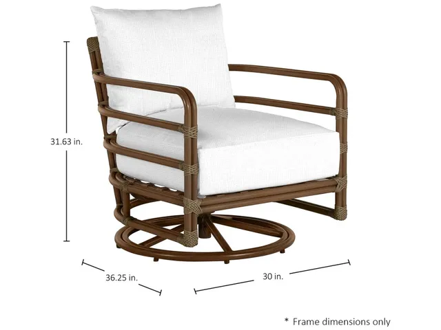 Malibu N-Dura Resin Wicker Outdoor Swivel Rocker - Alternative View