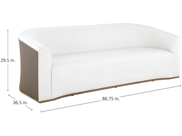 Tahoe Natural Weave Marine Grade Vinyl Sofa - Alternative View