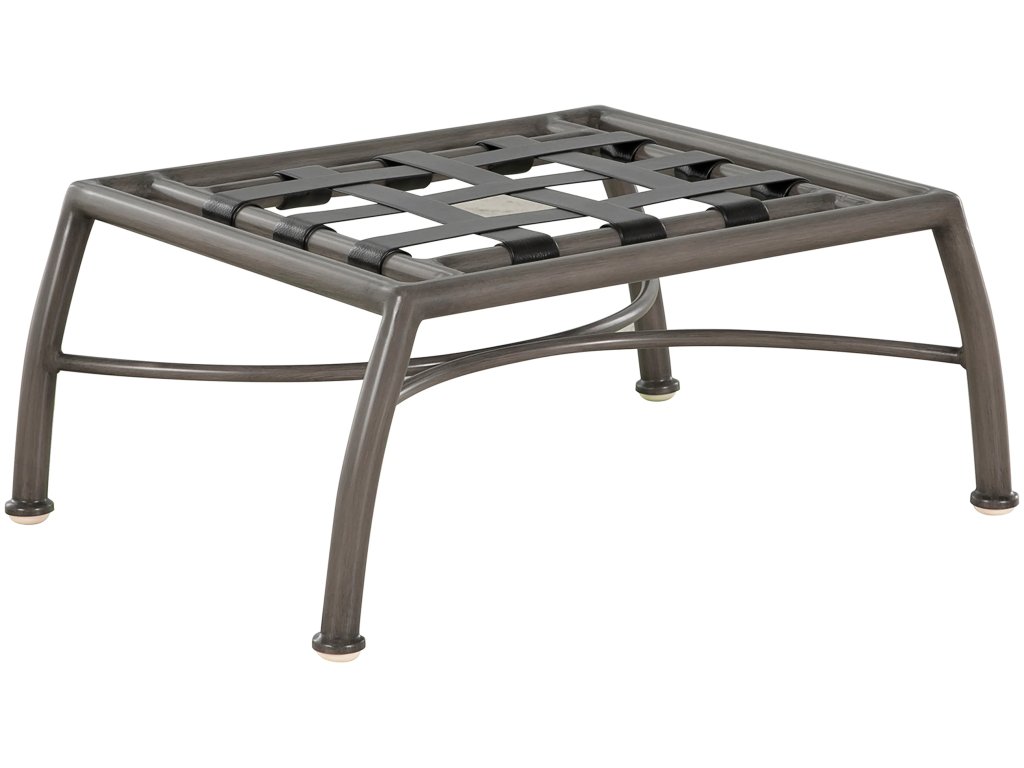 Majorca Wrought Aluminum Outdoor Ottoman - image 3