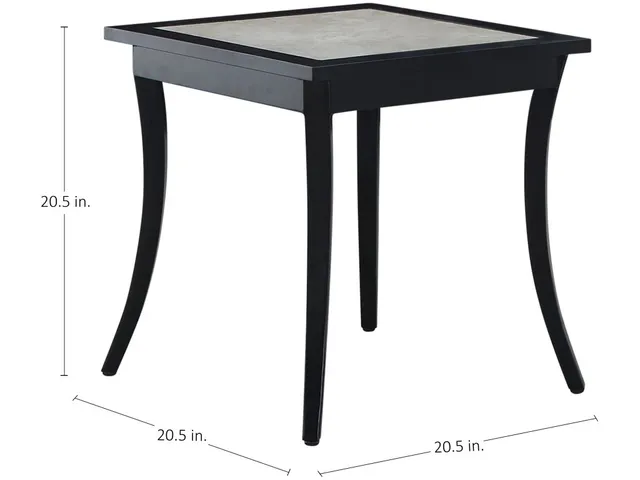 Bermuda Aluminum with Porcelain Top Square End Table - Alternative View