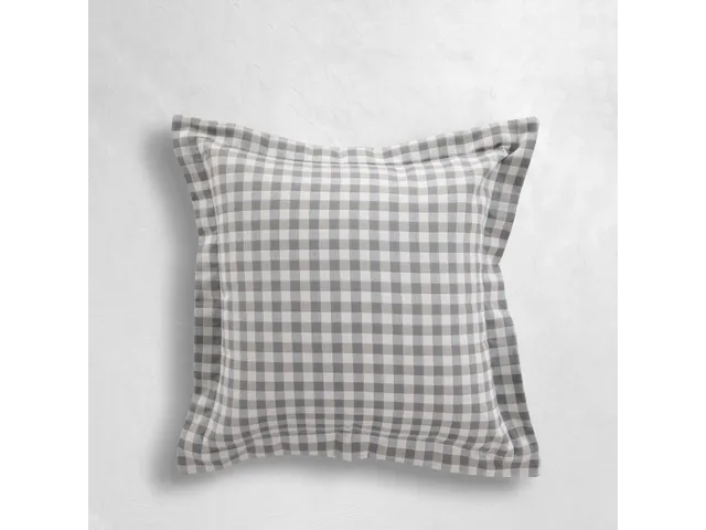 Check Plaid Outdoor Throw Pillow