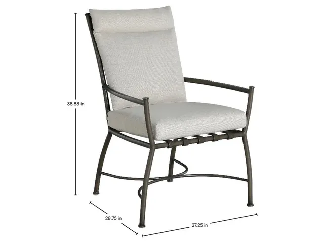 Majorca Wrought Aluminum Outdoor Arm Chair - Alternative View