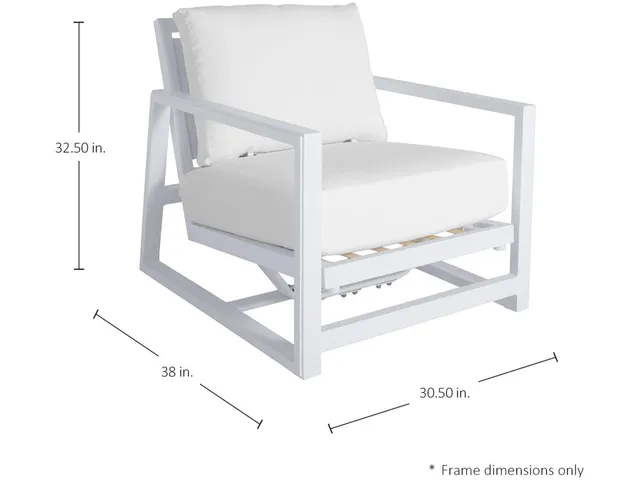 Avondale Wrought Aluminum Outdoor Spring Lounge Chair - Alternative View
