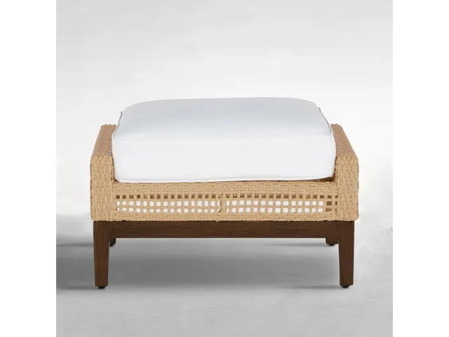 Peninsula Wicker Outdoor Woven Ottoman