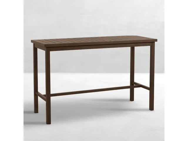Club Aluminum Rectangle Outdoor Bar Table