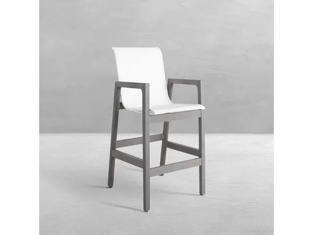 Seashore N-Dura Wood Outdoor Bar Stool 48 in. H