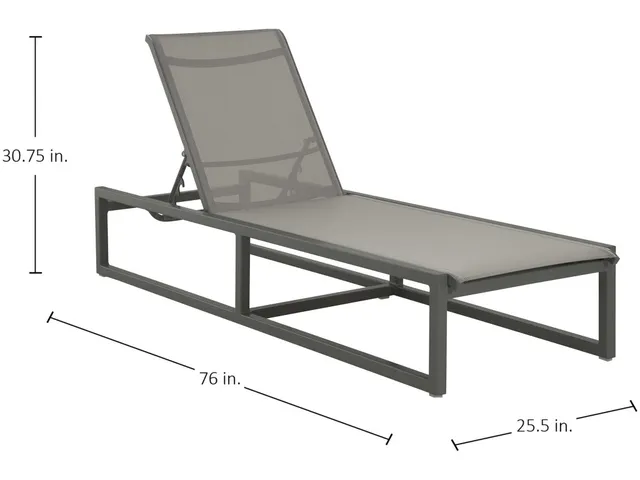 Serenata Sling Wrought Aluminum Outdoor Chaise Lounge - Alternative View