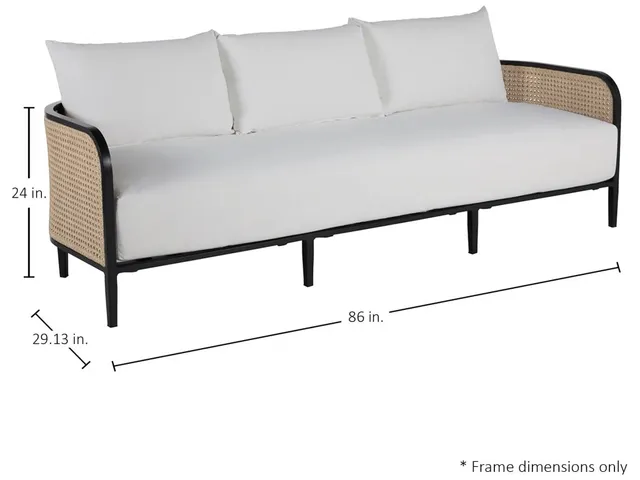 Havana Cane N-Dura Resin Wicker Outdoor Sofa - Alternative View