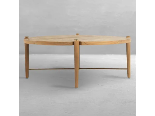 Pacifica Teak Round Outdoor Coffee Table 48 in. W x 18 in. H