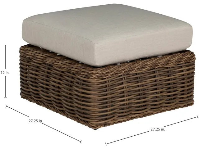 Soho Woven N-Dura Resin Wicker Outdoor Ottoman