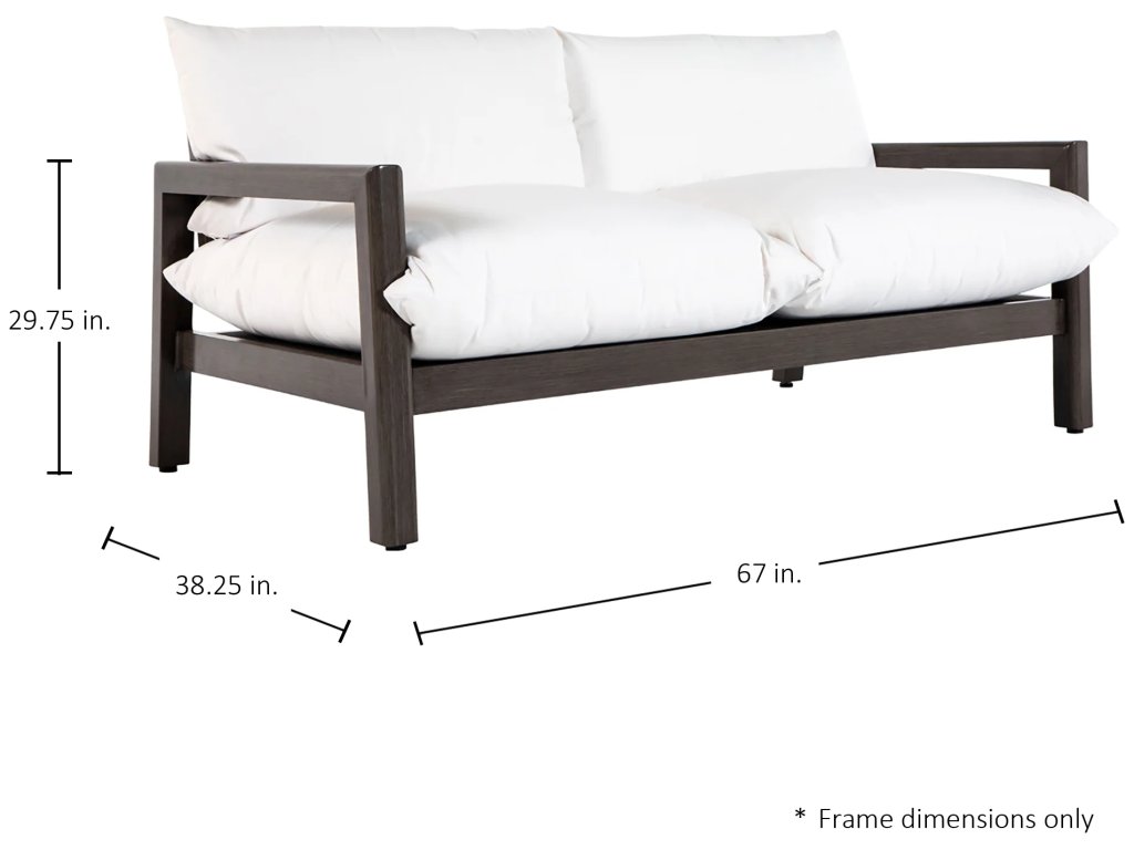 Monterey Wrought Aluminum Outdoor Sofa - image 1