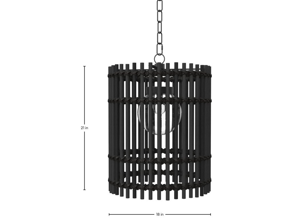 Sherman N-Dura Resin Rattan Pendant Light18 in. D x 21 in. H - image 1