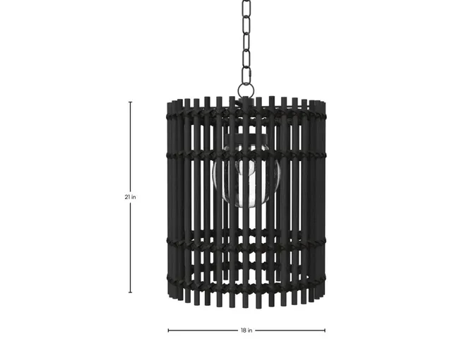 Sherman N-Dura Resin Rattan Pendant Light18 in. D x 21 in. H - Alternative View