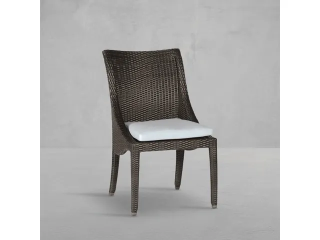 Athena Woven N-Dura Resin Wicker Outdoor Side Chair
