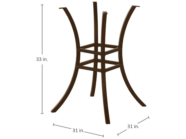 Cort Aluminum Outdoor Pedestal Counter Base 31 in. W x 33 in. H