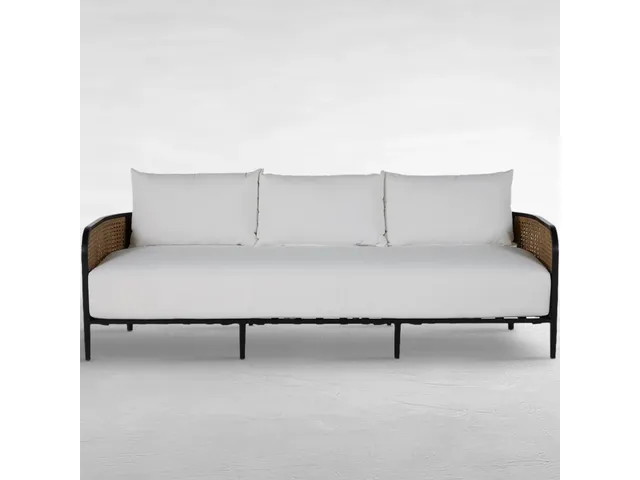 Havana Cane N-Dura Resin Wicker Outdoor Sofa
