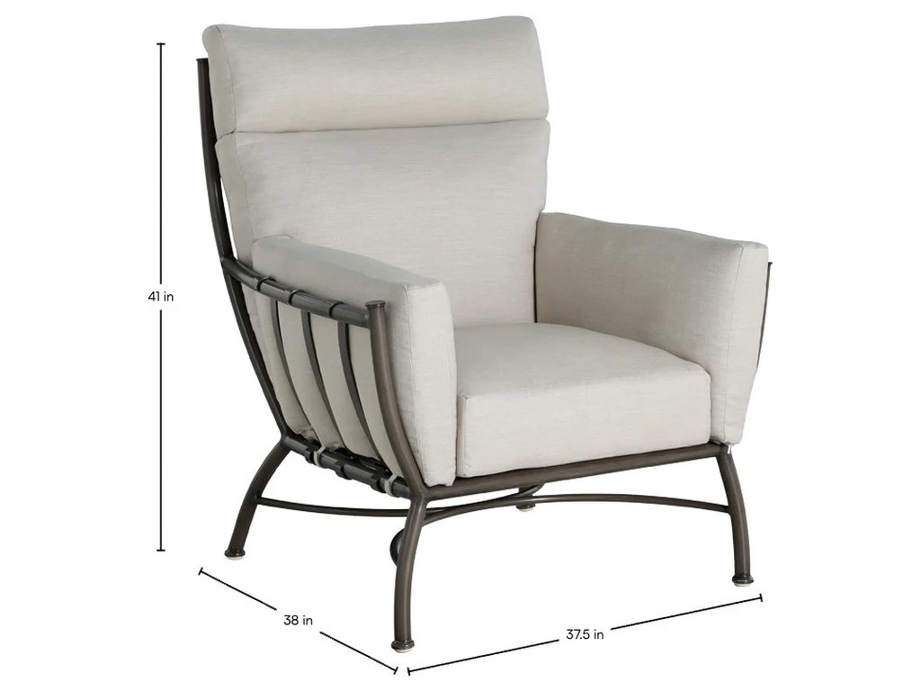 Majorca Wrought Aluminum Outdoor Lounge Chair - image 1