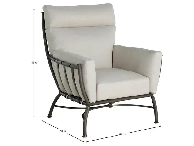 Majorca Wrought Aluminum Outdoor Lounge Chair - Alternative View