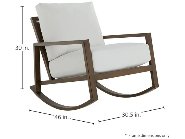 Avondale Wrought Aluminum Outdoor Lounge Rocker Chair - Alternative View