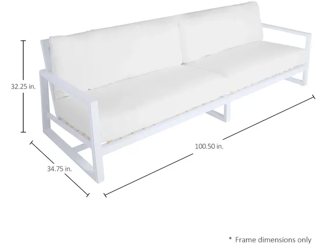 Avondale Wrought Aluminum Outdoor Sofa Sleek Design - Alternative View