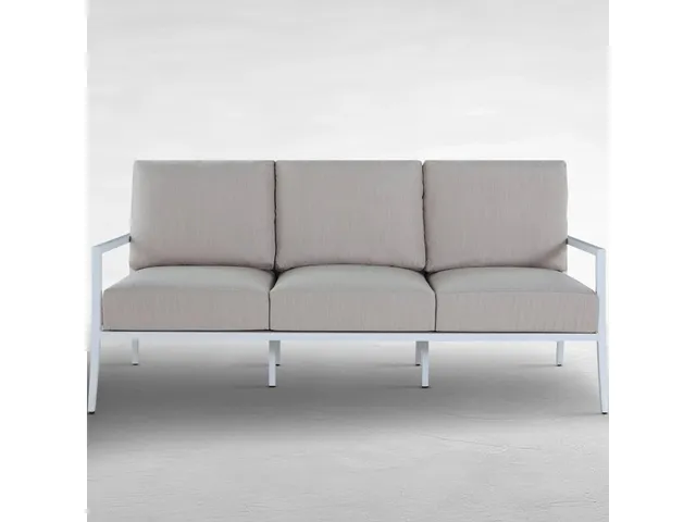 Bermuda Aluminum and Cane Sofa