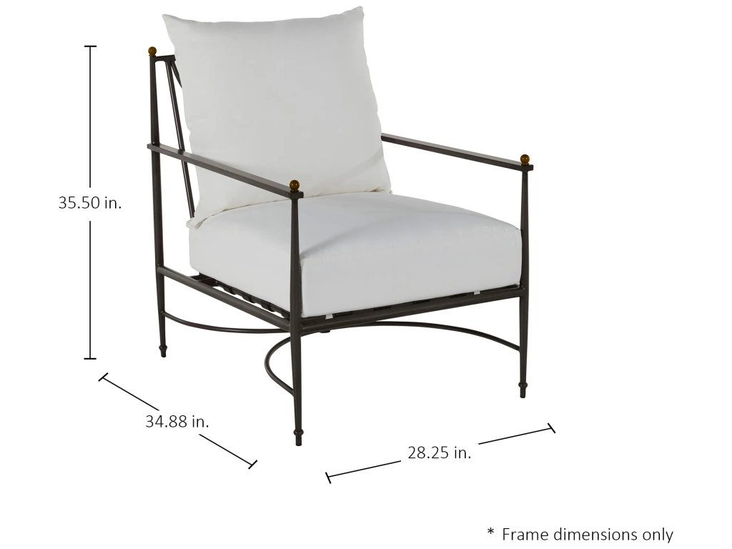 Roma Wrought Aluminum Outdoor Lounge Chair - image 1
