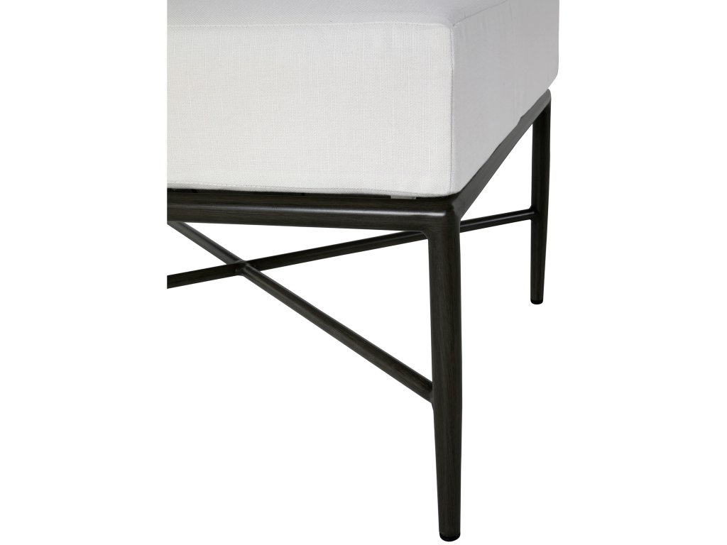 Carmel Wrought Aluminum Outdoor Ottoman - image 3