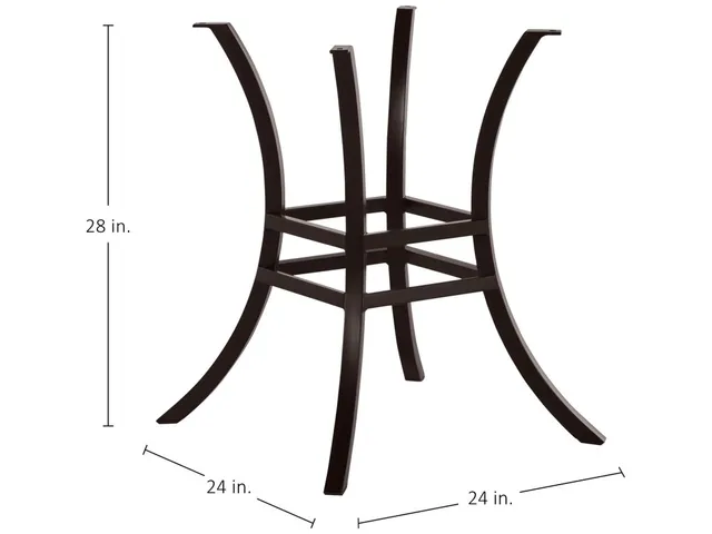 Cort Aluminum Outdoor Pedestal Table Base 24 in. W x 28 in. H