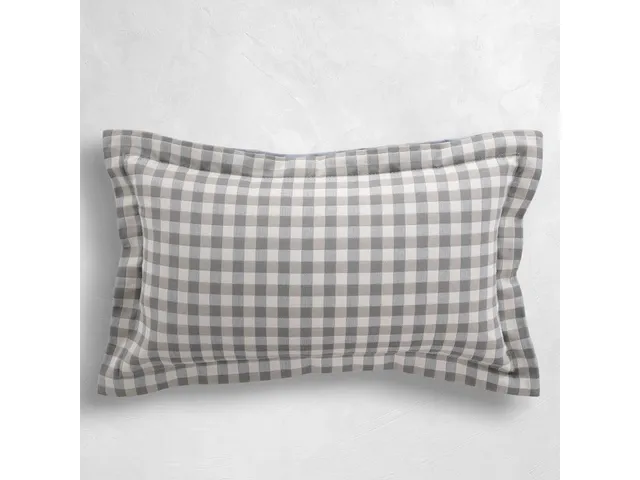 Check Plaid Outdoor Lumbar Pillow