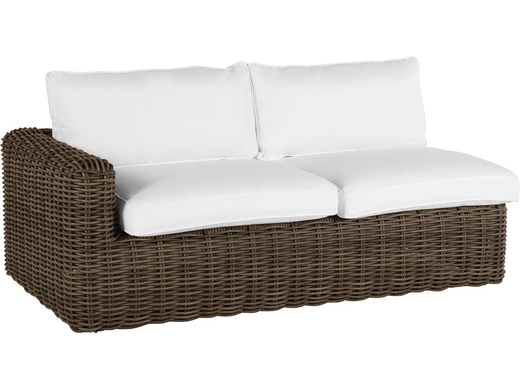 Montecito N-Dura Resin Wicker Outdoor Left Arm Facing Loveseat Sectional - image 2