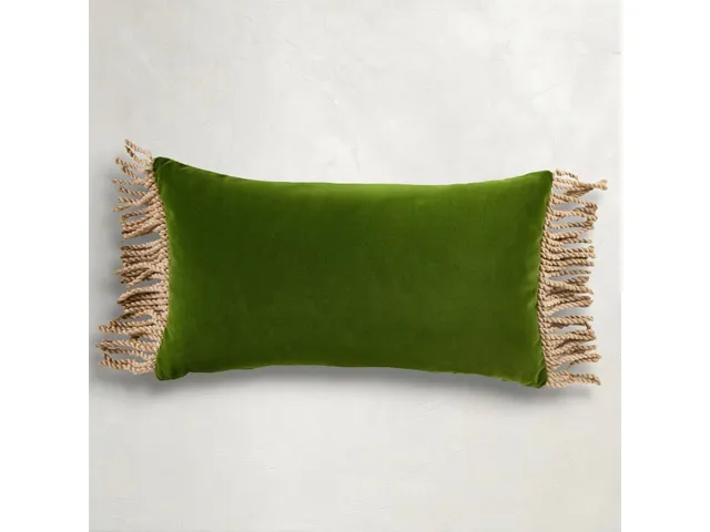 Velvet Outdoor Lumbar Pillow