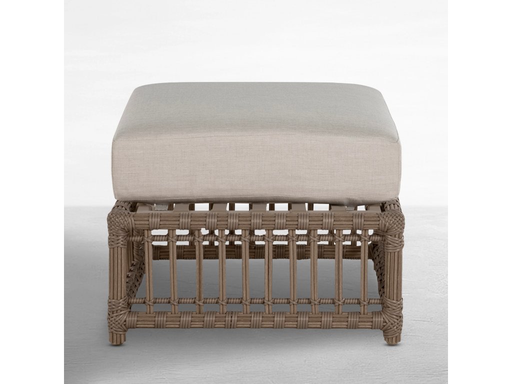 Newport N-Dura Resin Wicker Outdoor Woven Ottoman - main image