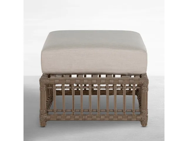 Newport N-Dura Resin Wicker Outdoor Woven Ottoman