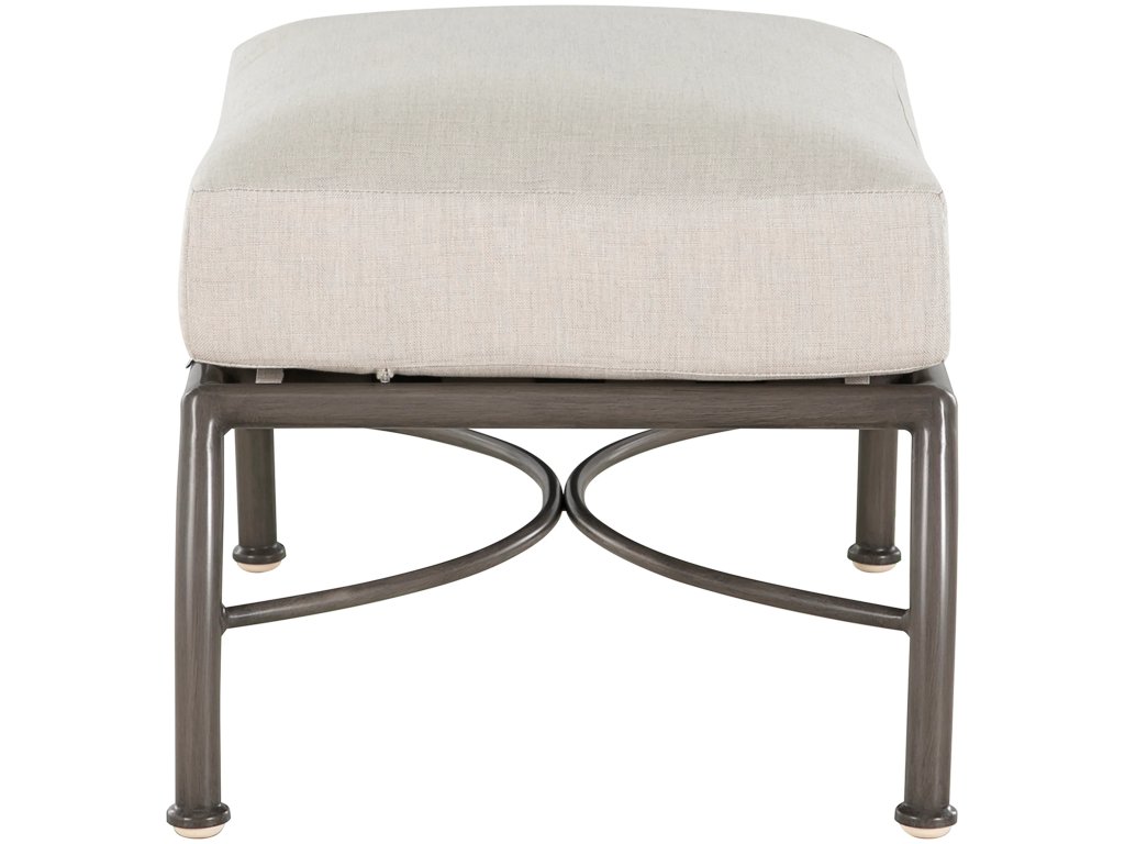 Majorca Wrought Aluminum Outdoor Ottoman - image 4