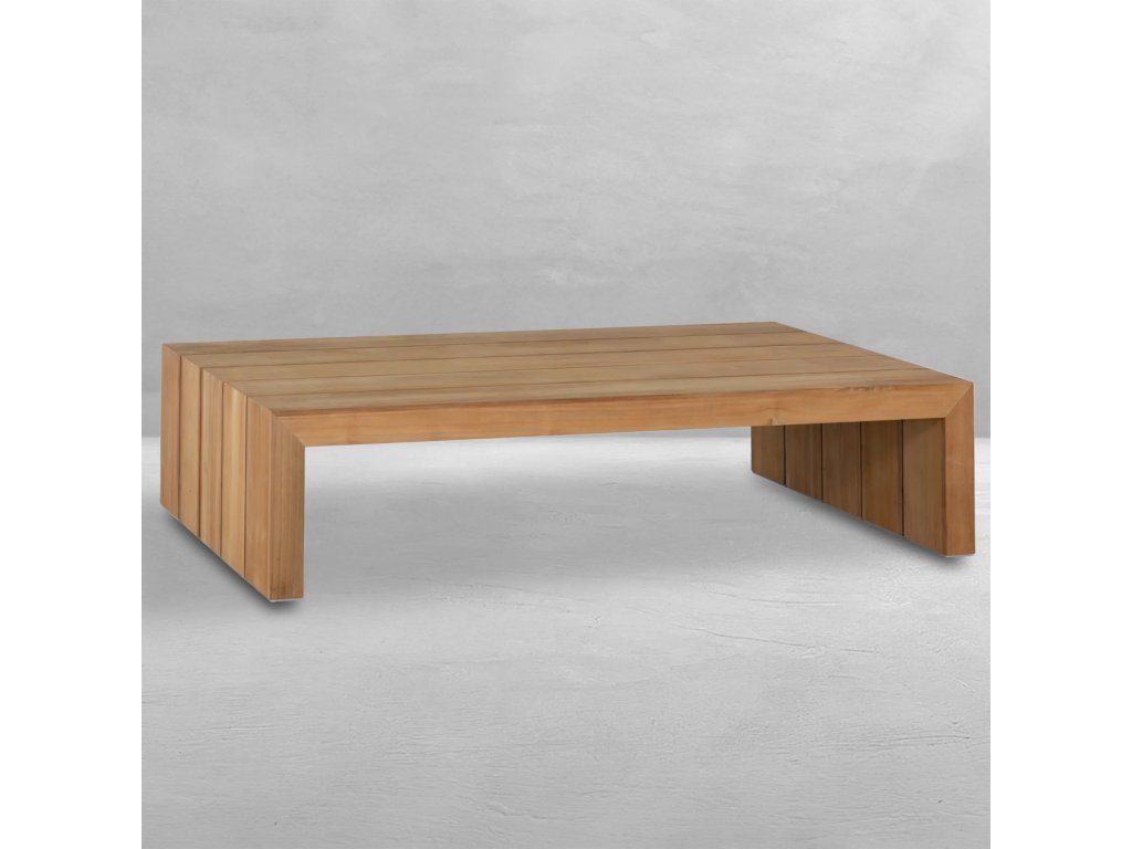 Messina Teak Rectangle Outdoor Coffee Table 33 in. W x 15.5 in. H - main image