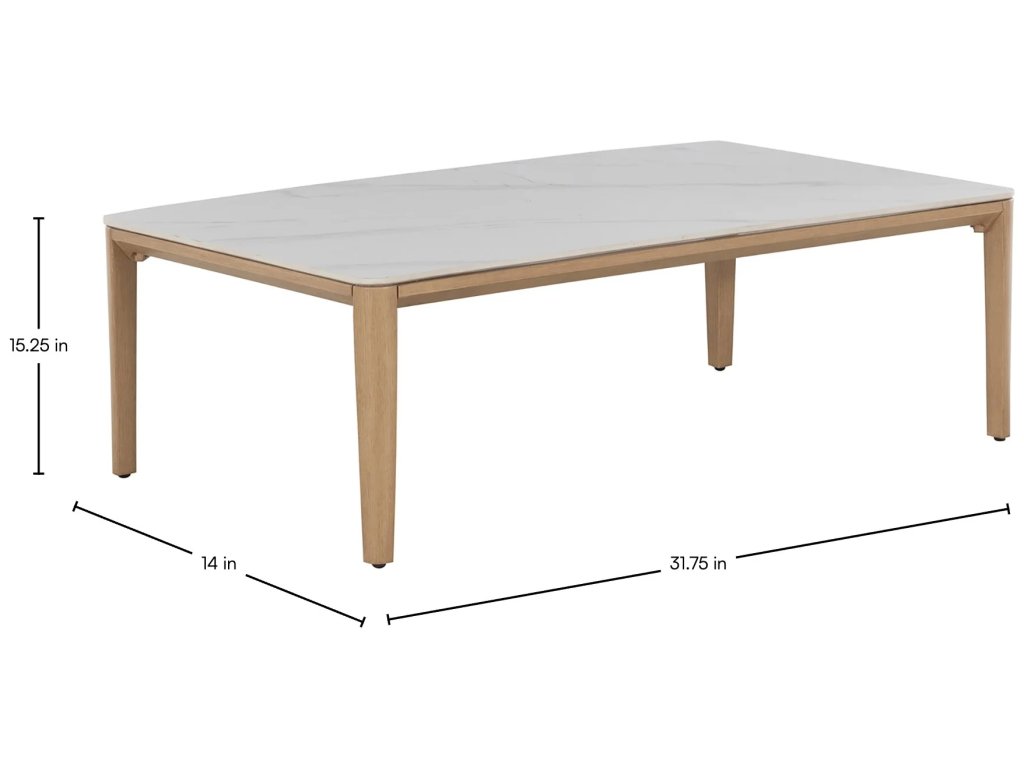 Palma Aluminum Rectangle Outdoor Nesting Coffee Table 47 in. W x 15 in. H - image 9
