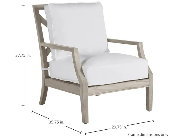 Haley Teak Outdoor Lounge Chair Latticework Back