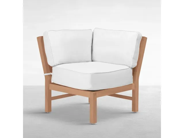 Club Teak Outdoor Sectional Corner Chair