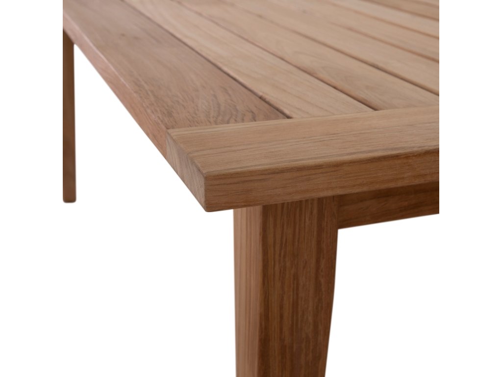 QS Croquet Teak Rectangular Farm Table, Natural Teak - image 5