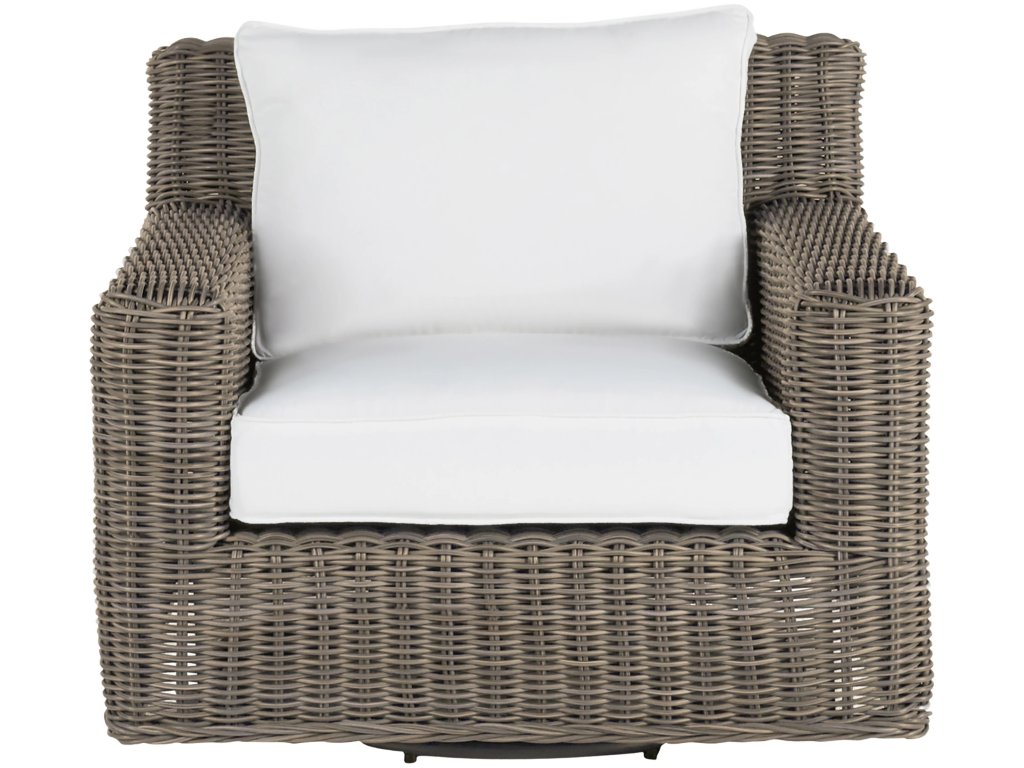 Rustic Woven N-Dura Resin Wicker Outdoor Swivel Lounge Chair - (No Speaker) - image 2