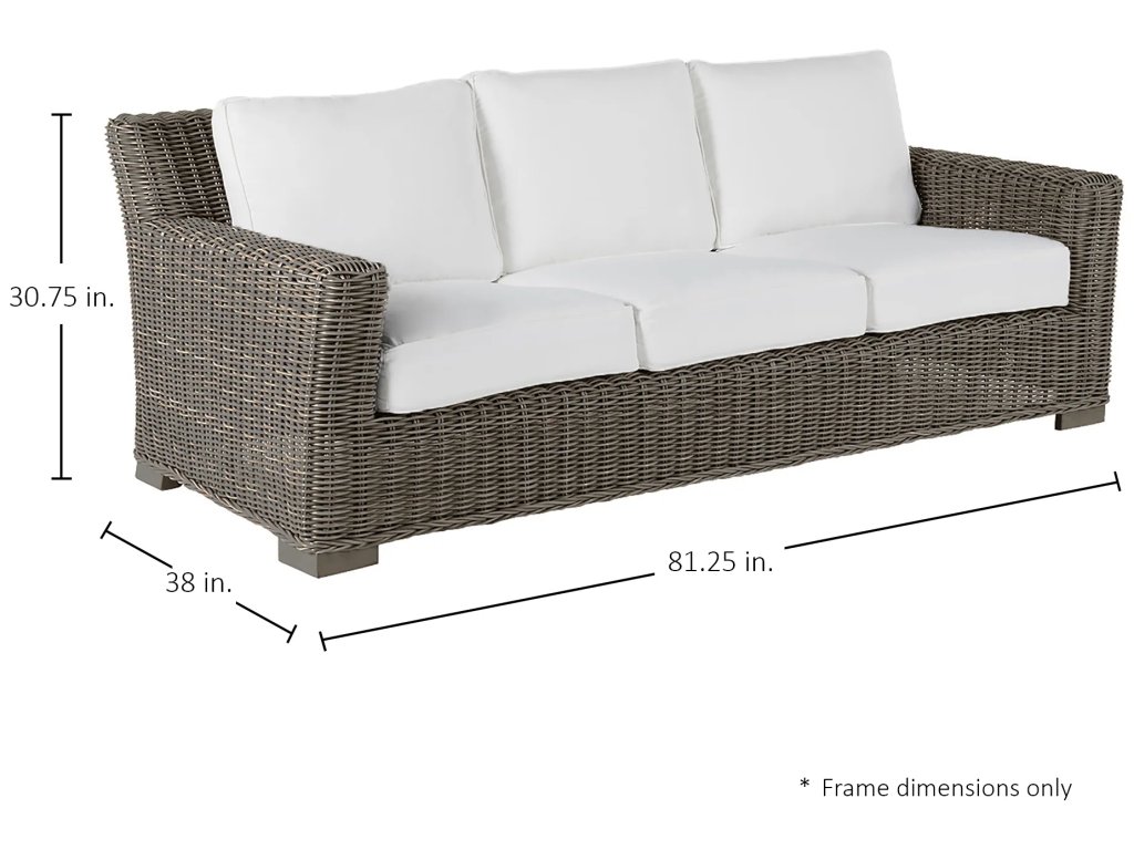 Rustic N-Dura Resin Wicker Outdoor Sofa - image 1