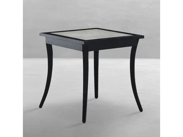 Bermuda Aluminum with Porcelain Top Square End Table
