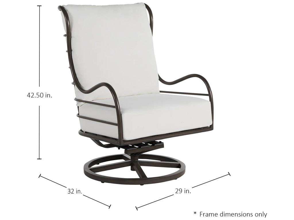 Carmel Wrought Aluminum Outdoor Swivel Rocker Lounge - image 1