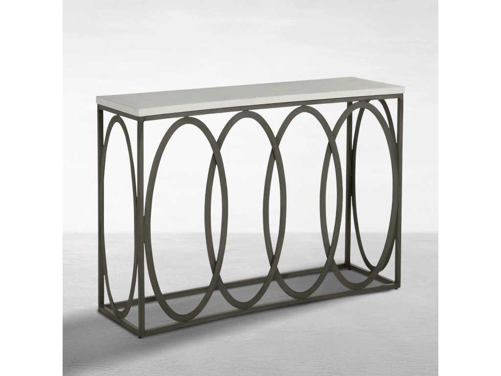 Ella Aluminum Rectangle Outdoor Console Table 50 in. W x 35 in. H - main image