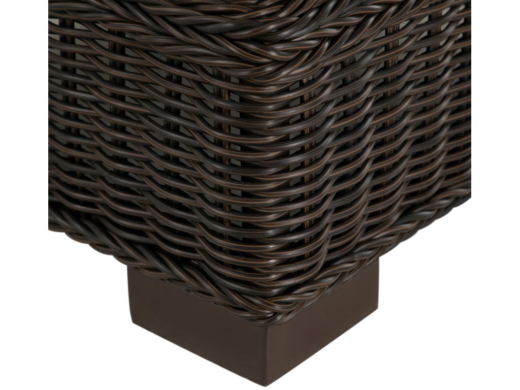 Rustic N-Dura Resin Wicker Outdoor Woven Ottoman - image 10